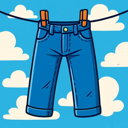 Funny pants hanging on a clothesline